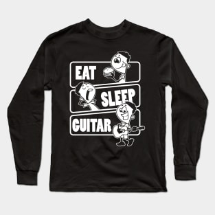 Eat Sleep Guitar Repeat - Gift for a guitar player design Long Sleeve T-Shirt